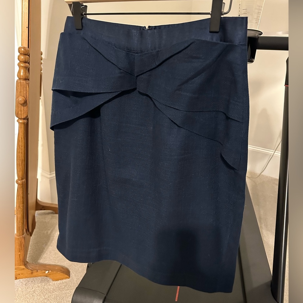 Navy Pencil Skirt-Anthropologie